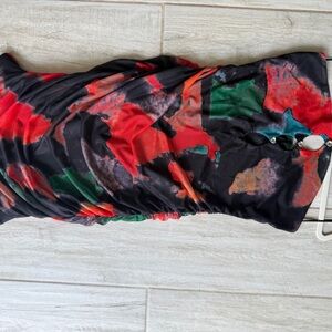 Multicolor Strapless Dress